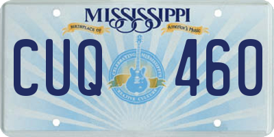 MS license plate CUQ460