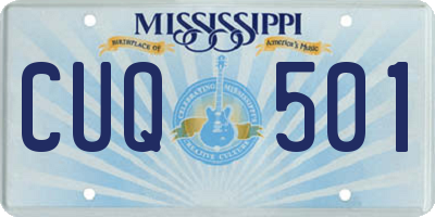 MS license plate CUQ501