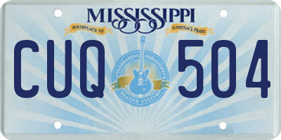 MS license plate CUQ504
