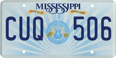MS license plate CUQ506