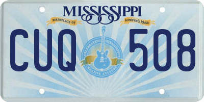 MS license plate CUQ508