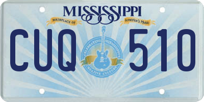 MS license plate CUQ510