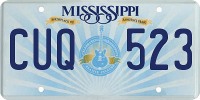 MS license plate CUQ523