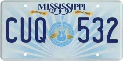 MS license plate CUQ532