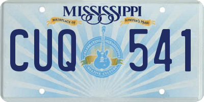 MS license plate CUQ541