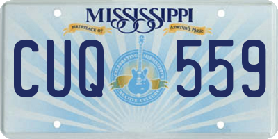 MS license plate CUQ559