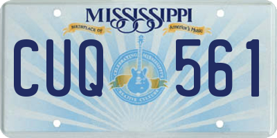 MS license plate CUQ561