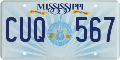 MS license plate CUQ567