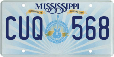 MS license plate CUQ568