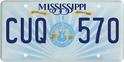 MS license plate CUQ570