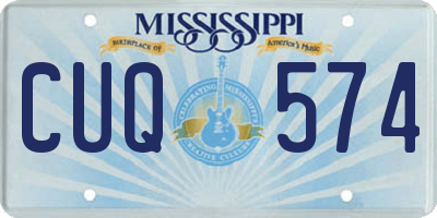 MS license plate CUQ574