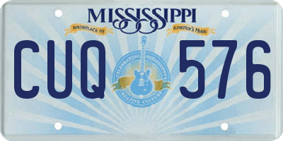 MS license plate CUQ576