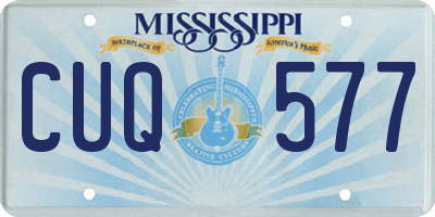 MS license plate CUQ577