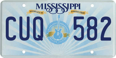MS license plate CUQ582