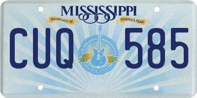 MS license plate CUQ585