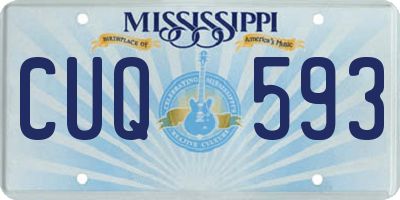 MS license plate CUQ593