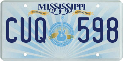 MS license plate CUQ598