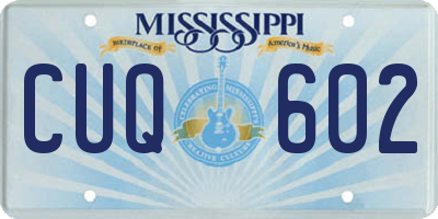 MS license plate CUQ602