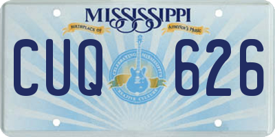 MS license plate CUQ626