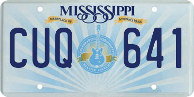 MS license plate CUQ641