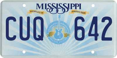 MS license plate CUQ642