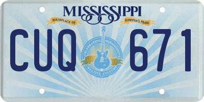 MS license plate CUQ671