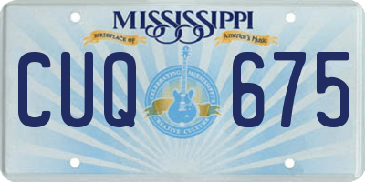 MS license plate CUQ675