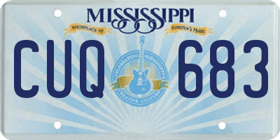 MS license plate CUQ683