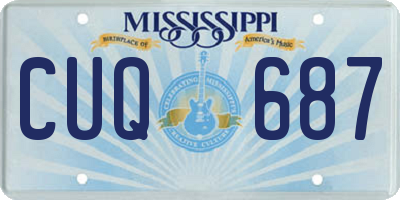 MS license plate CUQ687