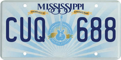 MS license plate CUQ688