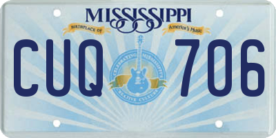 MS license plate CUQ706