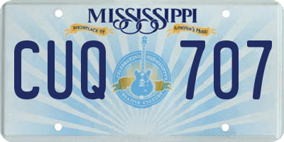 MS license plate CUQ707