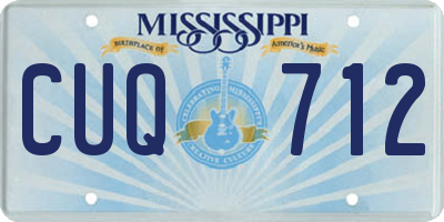 MS license plate CUQ712