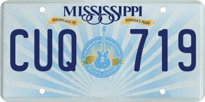 MS license plate CUQ719