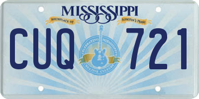 MS license plate CUQ721