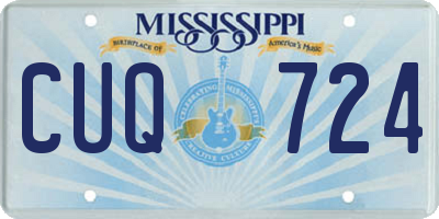 MS license plate CUQ724