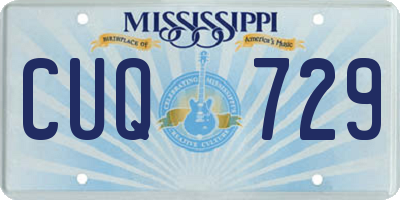 MS license plate CUQ729