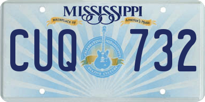 MS license plate CUQ732
