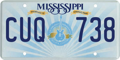 MS license plate CUQ738