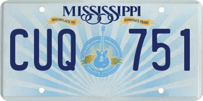 MS license plate CUQ751