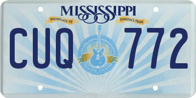 MS license plate CUQ772