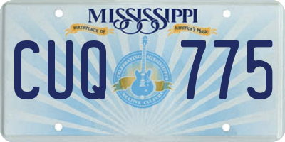 MS license plate CUQ775