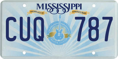 MS license plate CUQ787