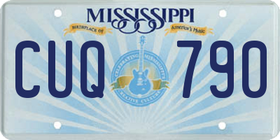 MS license plate CUQ790