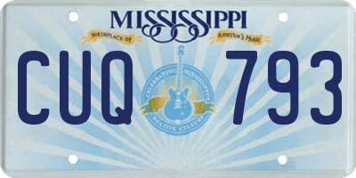 MS license plate CUQ793