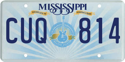 MS license plate CUQ814