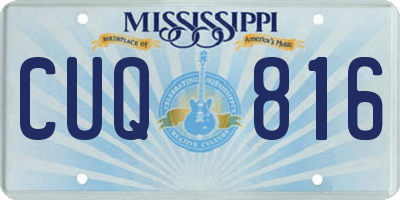 MS license plate CUQ816