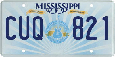 MS license plate CUQ821