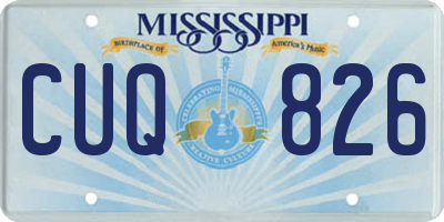 MS license plate CUQ826