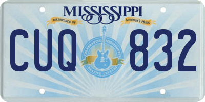 MS license plate CUQ832